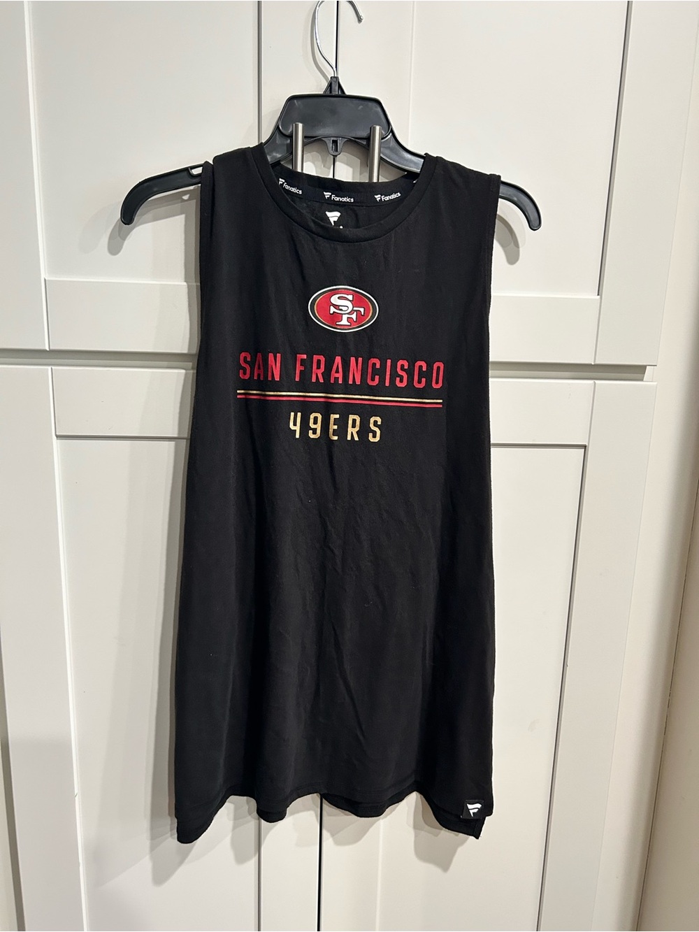 Fanatics Kids Black San Francisco 49ers Tank Top with Red & Gold Logo